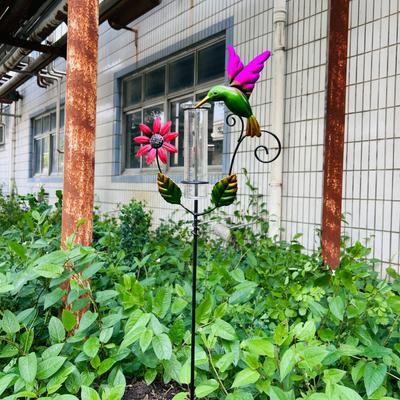 Outdoor Metal Rain Gauge Butterfly Decoration For Garden Yard Measurement Tool With Dragonfly Pattern Weather Resistant
