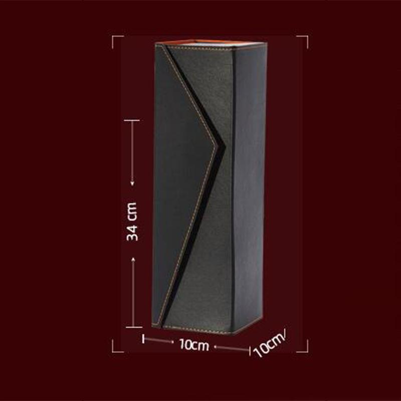 1PC Red Wine Leather Box Empty Box Portable Wine Gift Box Packing Folding Vintage Pu Gift Box Simplicity Wine Presentation Box
