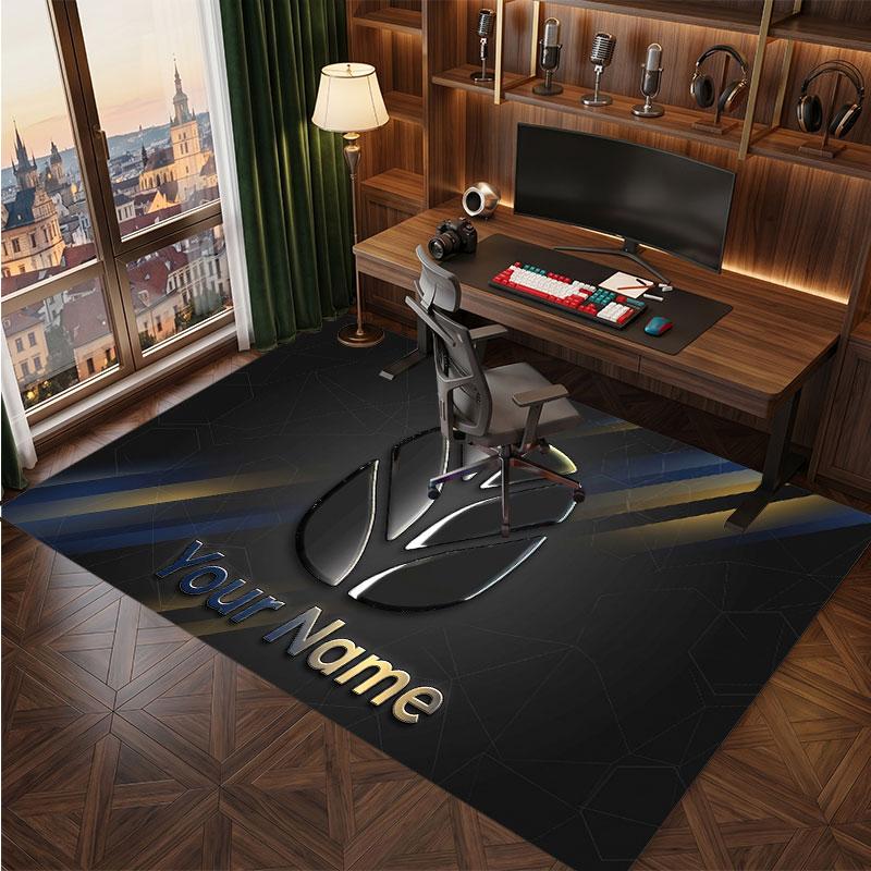 New Holland Personalized Crystal Velvet Carpet, Customized Name Text Soft Anti‑Slip Rug for Living Room Bedroom