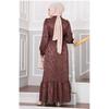 Stoney Jacquard Hijab Evening Dress