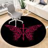 1PC Butterfly Sword Office Round Area Rug, Indoor Mat Suitable For Office, Under Office Chairs Bedroom Living Room Home Decor, Room DecoT1223064