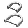 D-Rings Screw In Shackle Horseshoe Buckle Horseshoe Shape D Rings D-Shaped Metal Hoop Replacement for DIY Leather Crafts