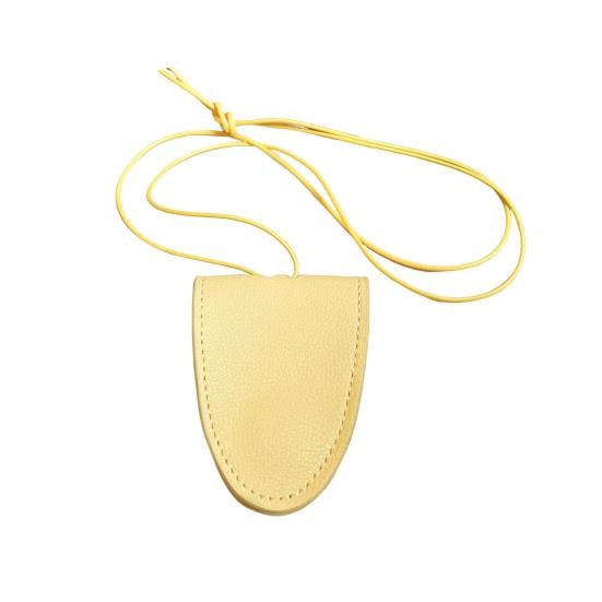 

Магнитный держатель для очков, носимый из искусственной кожи, держатель для очков, зажим для очков со шнурком для солнцезащитных очков, очки жёлтый