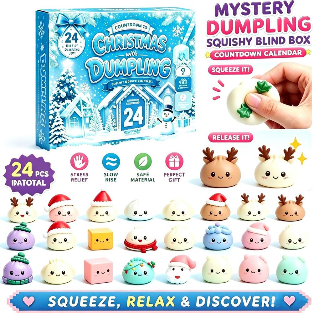 2026 Christmas Squishy Advent Calendar,2027 Countdown Calendar Surprises Sensory Fidget for Adult Christmas Party Favors Gifts