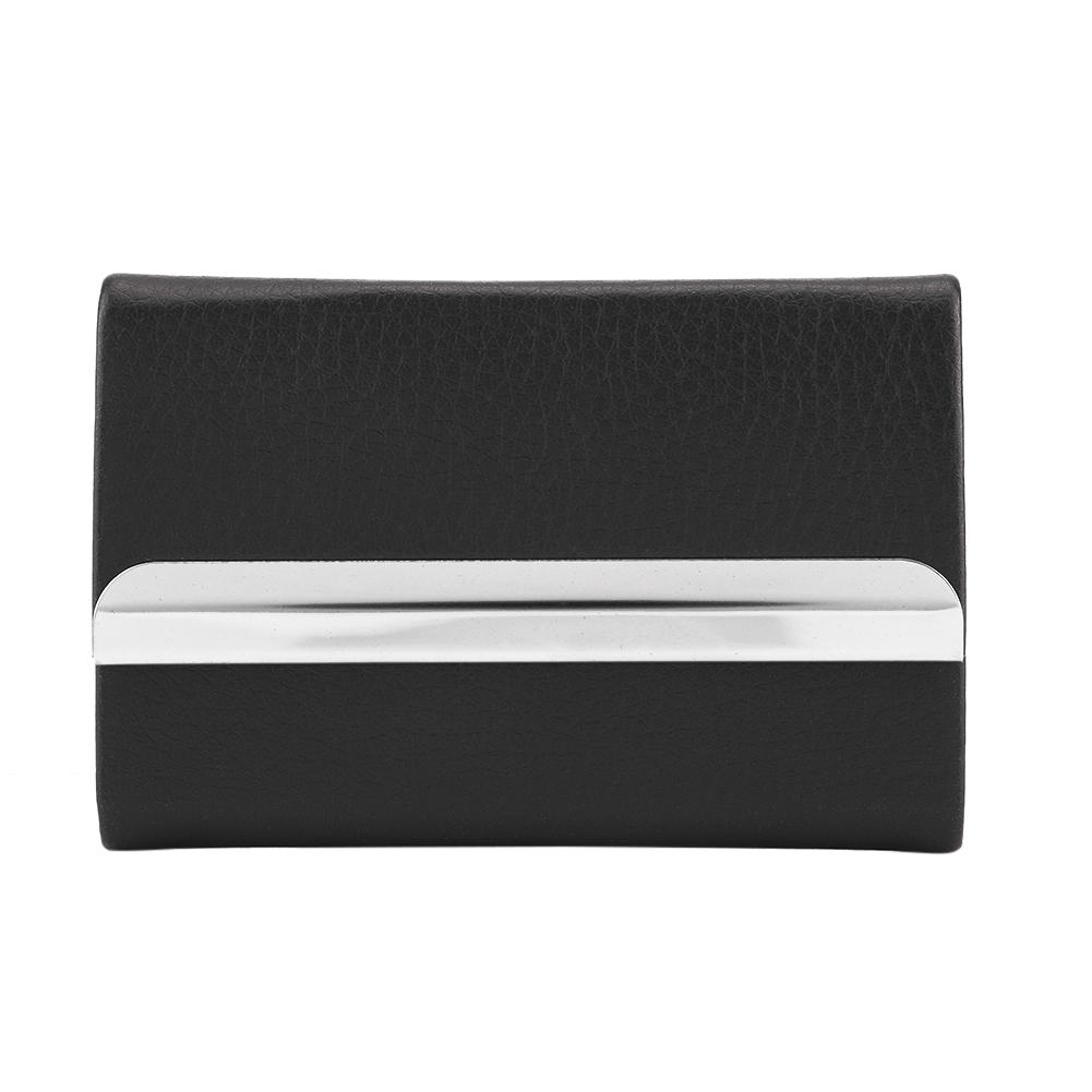 

Мужской портсигар Модный держатель для карт из ПУ-кожи Аксессуары для хранения сигарет(черный)