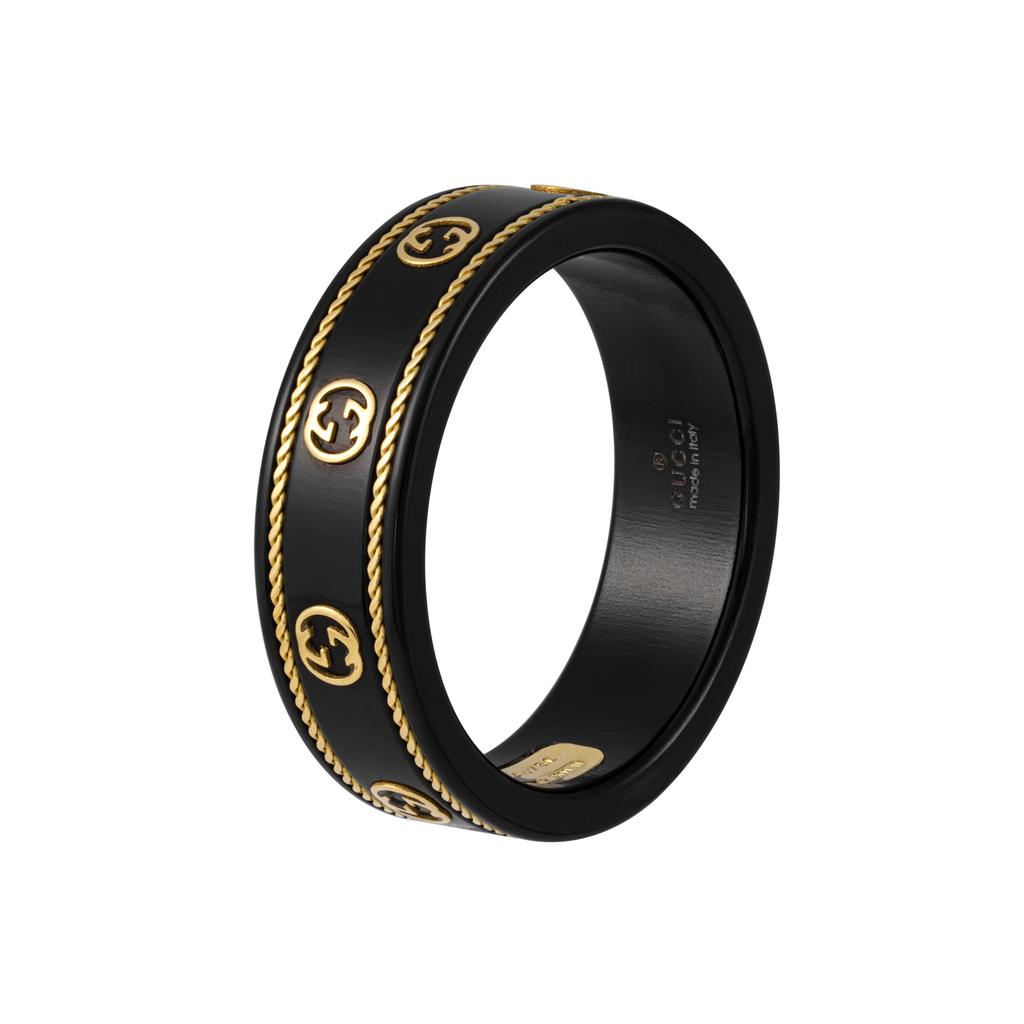 Gucci Icon 18k Ring mit ineinandergreifendem G Unisex 606826-I0H11-8029