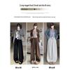 2025 Autumn/Winter European Cotton Velvet Wide-Leg High-Waist Drape Pants for Women