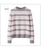 Women's Slim Fit Round Neck Jacquard Cashmere Sweater