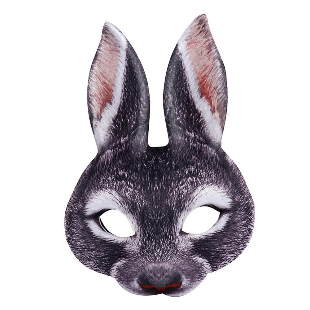 Halloween Easter Simulation Animal Mask For Holiday Decoration Props Masquerade 3d Bunny Mask Make Up Party White Cartoon Mask