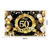 18th/50th/65th Happy Birthday Backdrop Background Banner For Man Woman Napkin Balloon Door Curtain 50 Years Anniversary