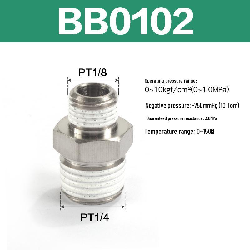 Pneumatic Threaded Straight Connector BU/BB Series