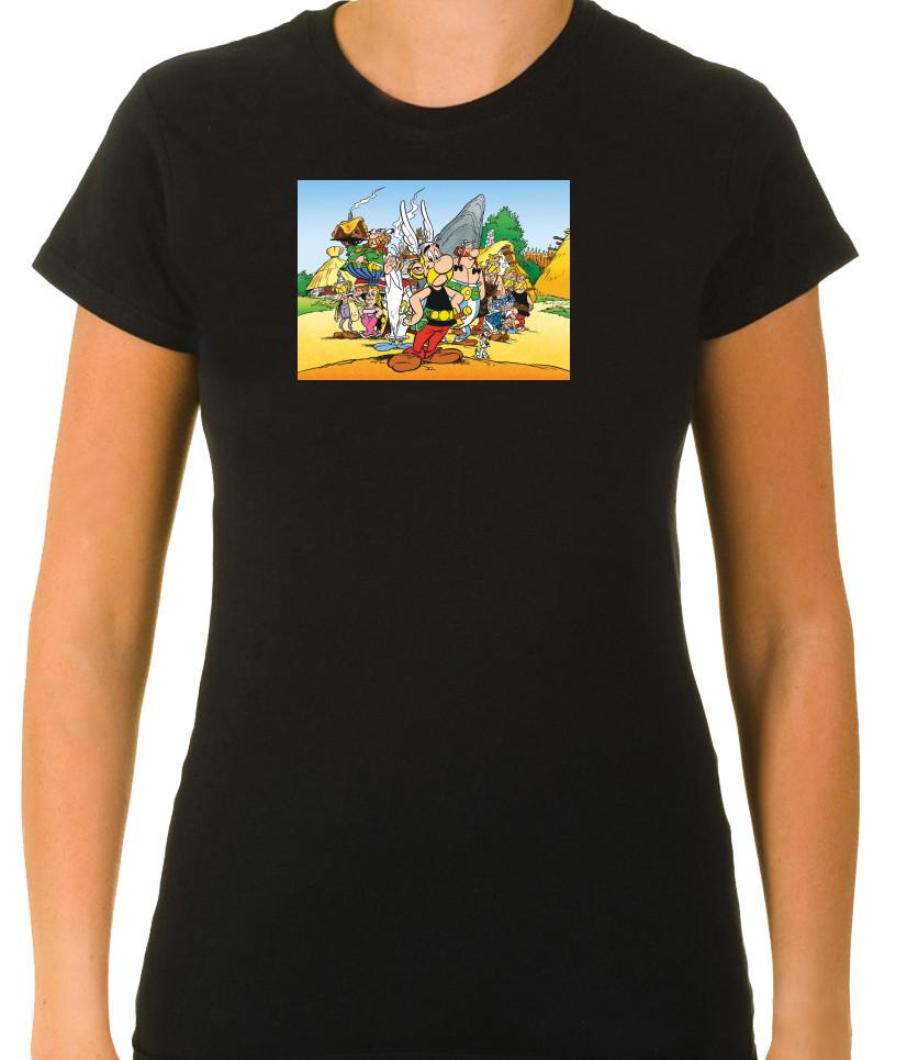 Asterix and Obelix Funny Characters  3/4 Short Sleeve T Shirt Woman F065