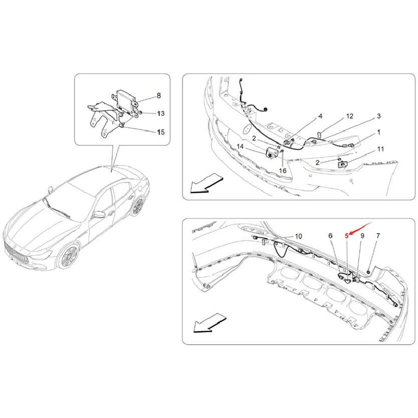

High Quality Bumper Park Parking Aid Assist Sensor for Maserati Quattroporte Cars Accessories OEM 675000039 1pcs