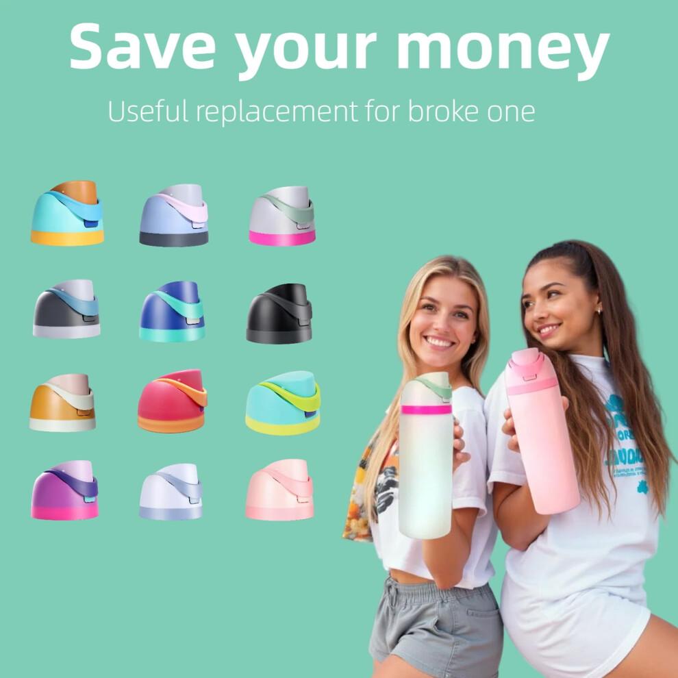Replacement Lid for Owala Freesip – One-Button, Leakproof, BPA-Free Cap Compatible with Black Owala 16oz/24oz/32oz/40oz