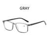 Men's and Women's New Anti-blue Light Farsighted Glasses Retro Square Frame Ultra-light High-definition Presbyopia Glasses +4.0