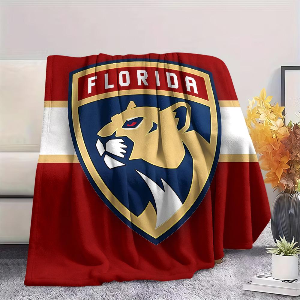 Florida Panthers Flannel Blanket, High Quality Comfortable for All Seasons, Home Decor, Warmth and Comfort