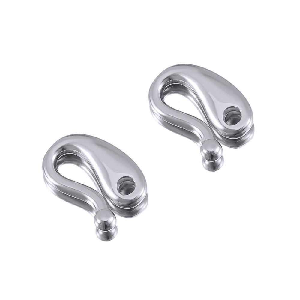 

5pcs Stainless Steel Personalized Vintage Design Hook Bracelet Necklace Connection Buckle for DIY Jewelry Making Cool Components 5pcs