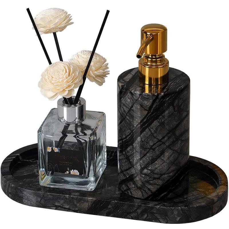 Creative Marble Foam Bottle Bathroom Accessories Shampoo Hand Sanitizer Dispenser Bottle Gold Press Soap Dispenser Lotion Bottle