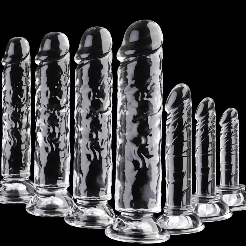 Transparent Glass Dildo, Realistic Penis for Women, Automatic Masturbator Sex Toy, Adult Erotic Product