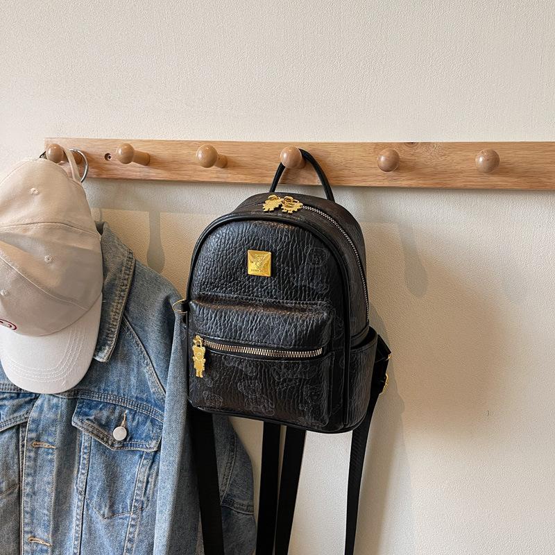 Retro Small Bag Women's Casual Fashion Niche Design Backpack Leisure Travel Small Backpack