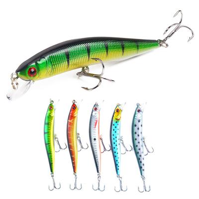 MUQZI Sports Accessory 10cm Artificial Fish Minnow Lure Fresh Water Sea Fishing Bait Tackle with Hook