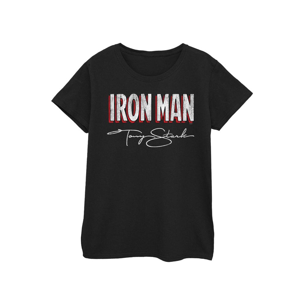 Marvel Womens/Ladies Iron Man AKA Tony Stark Cotton T-Shirt