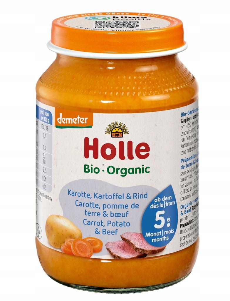 CARROTS POTATOES BEEF NO ADDED SUGAR GLUTEN FREE ORGANIC 190g HOLLE