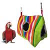 Pet Bird Parrot Soft Warm Striped Flower Hanging House Sleep Bed Cave Nests