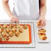AMYONE Quarter Sheet Silicone Baking Mat, 2 Pcs Non-Stick Silicone Baking Mats Cookie Sheet for 9x13 Baking Pan, Reble Baking Sheet Liners Compatible