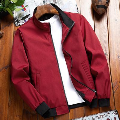 Autumn Men's Stand Collar Jacket Trend Fashion Simple Casual Stand Collar Solid Color Coat Wear Men's Style