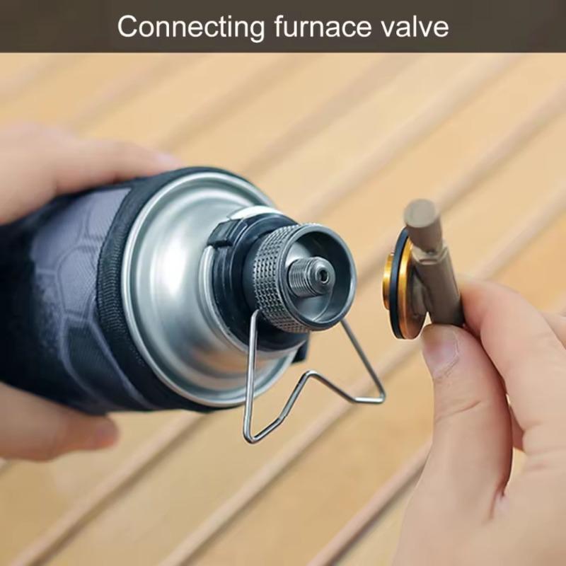 1PC/2PCS Portable Gas Stove Adapter Aluminum Alloy Camping Converter Lightweight Conversion Head Compact for Outdoor Cooking