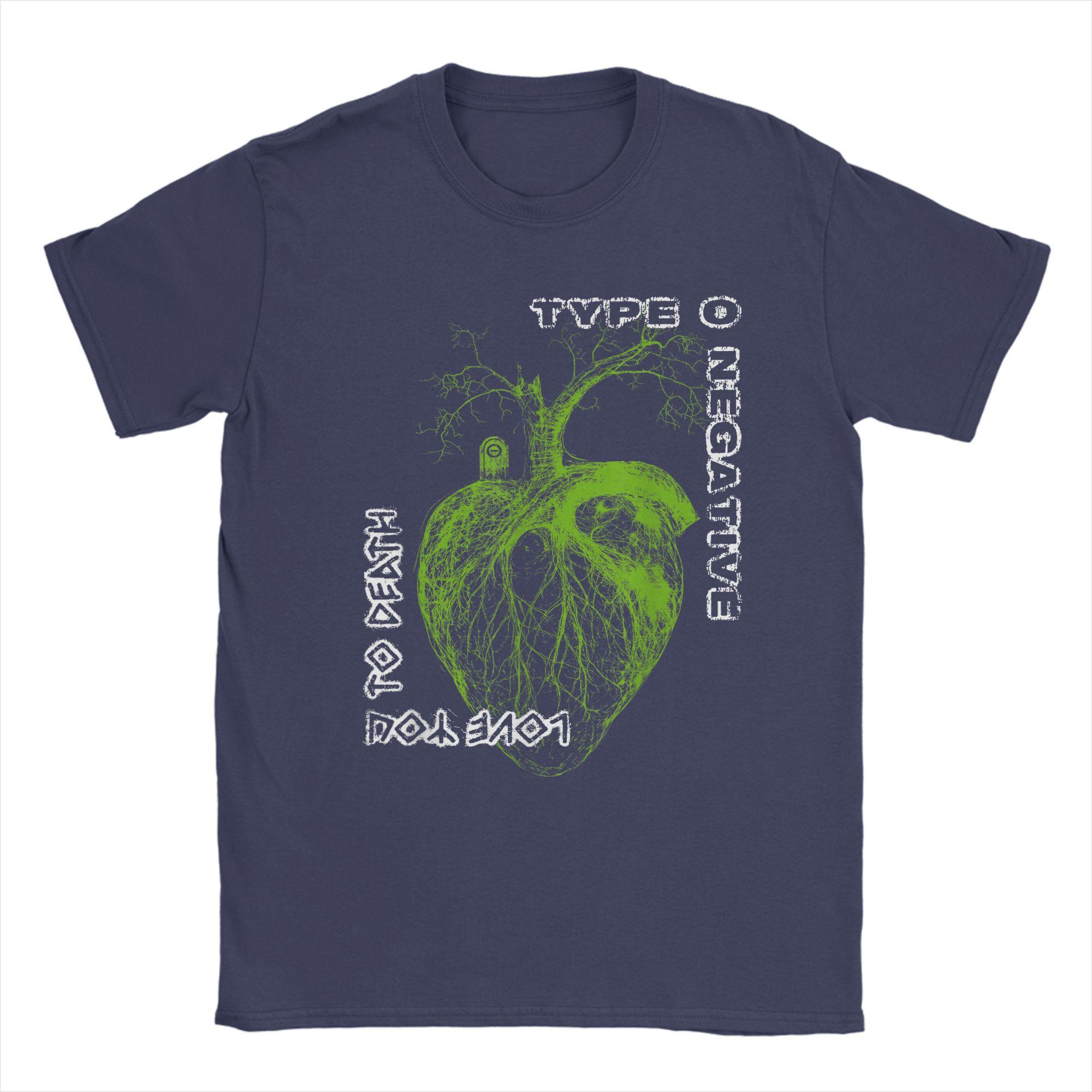

Чоловічі футболки Type O Negative Heart You To Death, музика гурту, альбом, бавовняний мерч, оригінальні футболки з коротким рукавом та круглим вирізом, 5XL 6XL Футболка XXXXXL темно-синього кольору