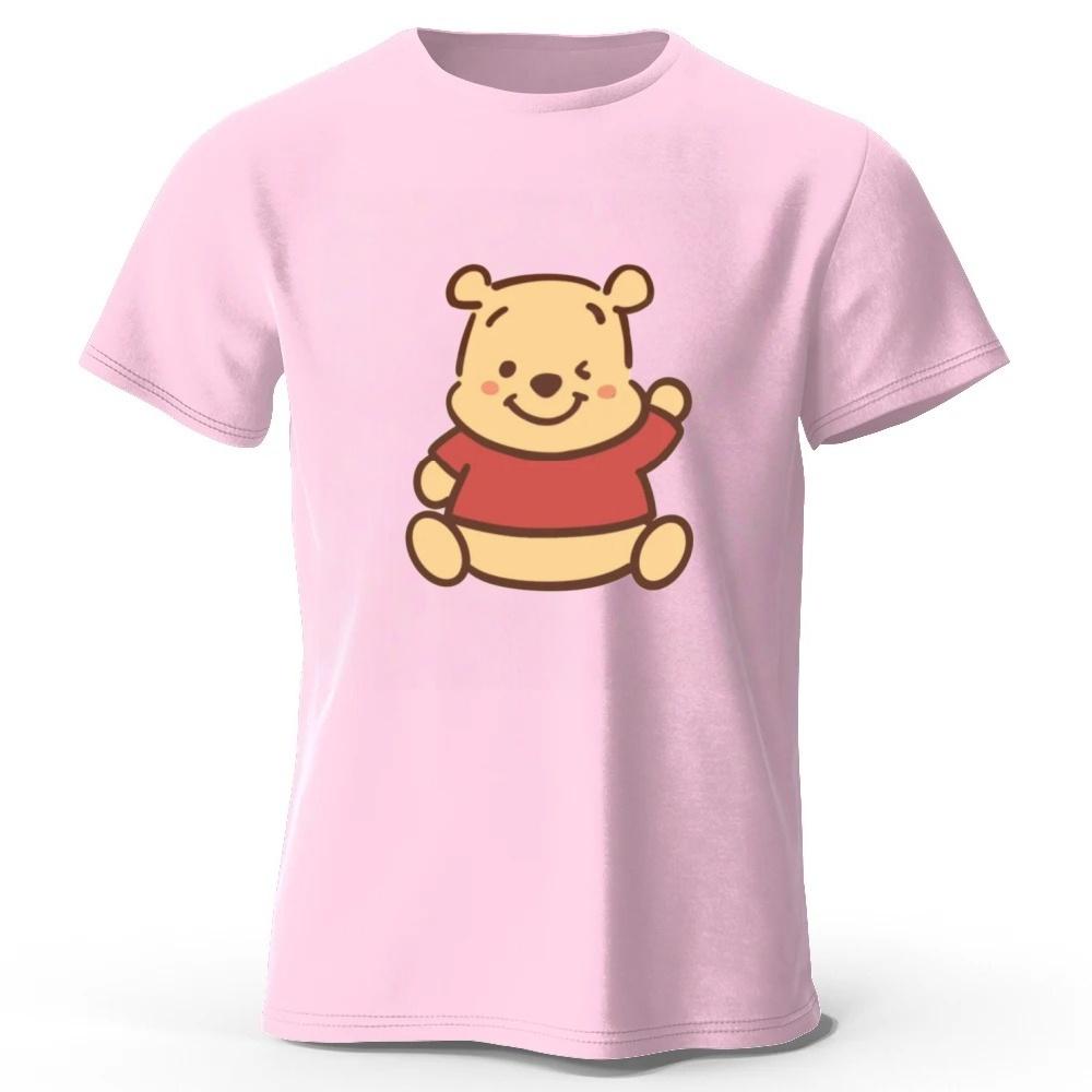 Fashion New Style Winnie The Pooh Pure Cotton Shortsleeve Menswomens Daily Casual Soft Highquality Plussize Tshirt