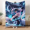 1pc Hashibira Inosuke Blanket, Gift, for Men and Women, Soft Blanket, Good for Sofa Bed Couch Travel, Lightweight Flannel Blanket