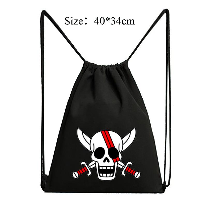 

One Piece drawstring portable canvas backpack 7522