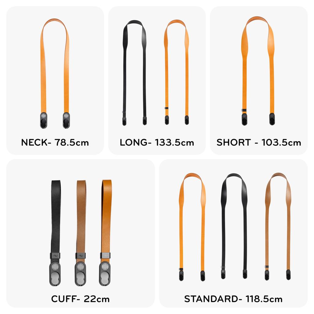 Peak Design Quick Release Cuff Wrist for Compact and Cameras Strap, Leather, Amber, LRS-WR-AM-1, Point-and-Shoot