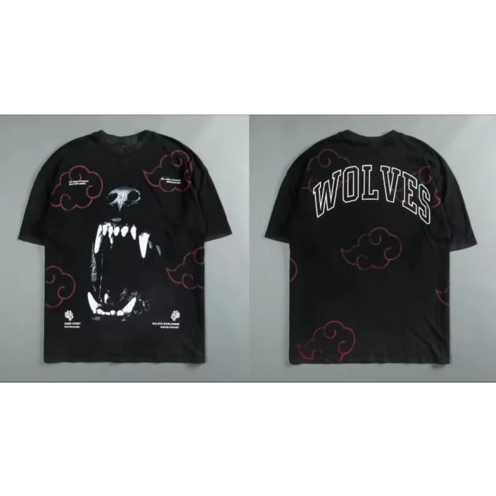 Darc Sport Wolves Gym T Shirts Oversized Workout Fitness Darcsport Men's Clothing Graphic DTG Print Darcs Sport Wolf T-shirts