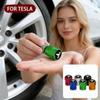 4Pcs Car Tire Valve Caps Metal Tyre Air Stems Cover For Tesla Model 3 Y S X Roadster Model 3 S X Y 2022 Invader Coil Mod WYE K80