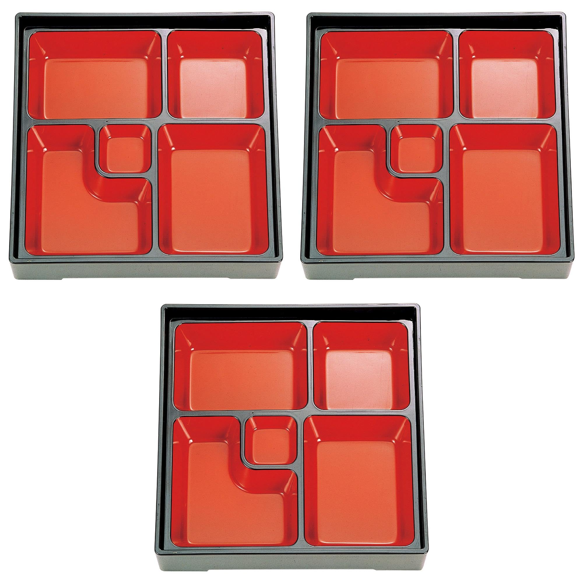 

Набор из 3 АБС Шокадо DX Макуноути Красный и Черный х х 4 Шокадо АБС Сэтомонохонпо [А] 8,5-дюймовые Разделители, [23,5 23,5 см] Бенто, Смола,