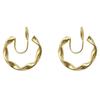 Geometric Metal Twist Earrings Stud Earrings Fashion Commuter Personality Earrings No Piercings Mosquito Coil Disc Ear Clips Earrings