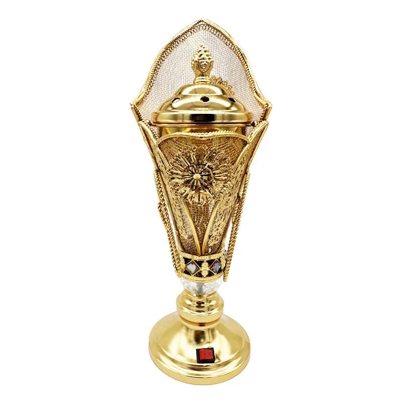YXY Exquisite 110V/ 220V Plug-in Bakhoor Incense Burner Metal Middle East Home Decor Ornaments Carbon Furnace Incense Holders