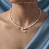 Ocean Inspired Beaded Choker Necklace for Women Shell Starfish Conch Pearl Style Minimal Beach Jewelry Summer Vacation Accessory