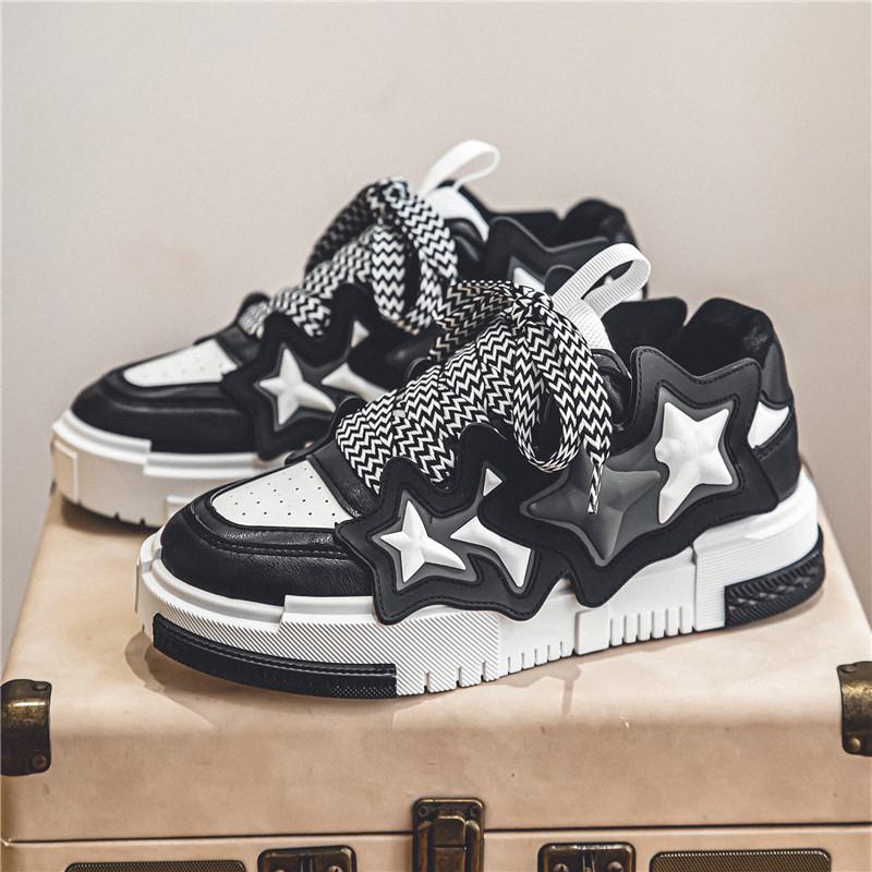 

Высококачественная персонализированная обувь знаменитостей, низкая мужская обувь, модные новые толстые подошвы, новая спортивная обувь, увеличивающая рост 44 чёрный