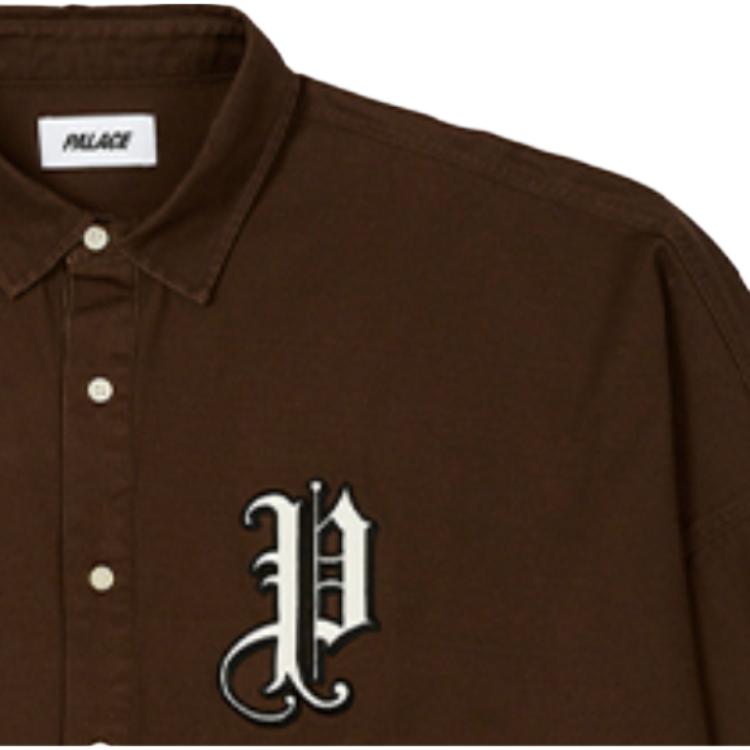 Palace Old English Shirt Nice Brown Unisex Tops P25SHT024