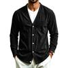 Men's Casual Color Loose Fit Top with Pockets