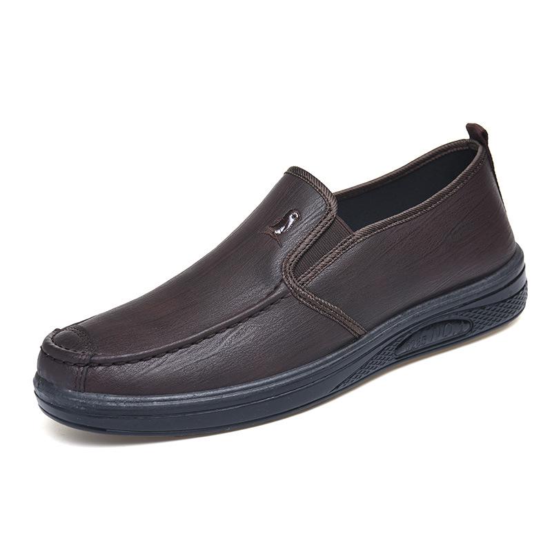 2025 Spring Men s Waterproof Non-slip Leather Casual Driving Shoes 40