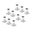 Silver Plastic Candlesticks Pillar Candle Base Stand Holder, Pack of 10