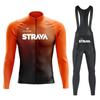 Men Women Cycling Jersey Set Long Sleeve Quick Dry Mountain Bike Riding Apparel Sportswear
