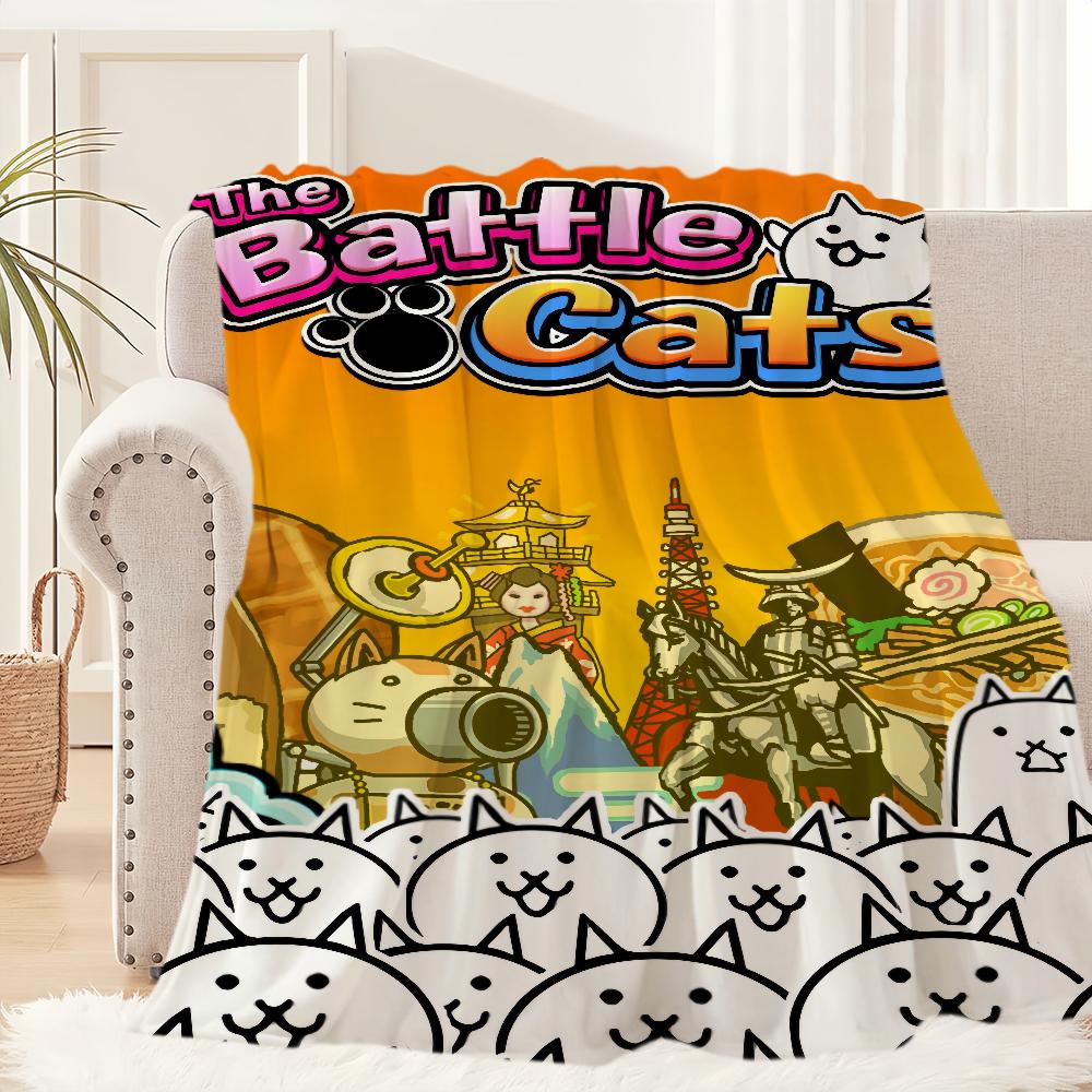 Game art Warm Soft Plush Nap Blankets Sofa rug for Living Room The B-Battle Cats Office Bedroom Home Travel Kid Gifts Flannel