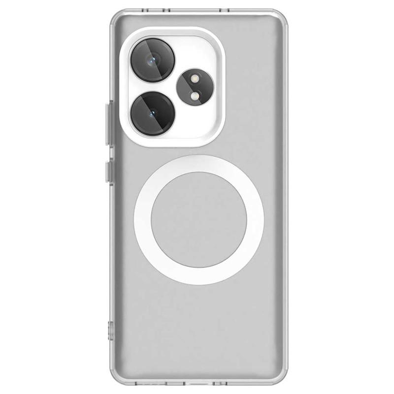 

Для Realme GT6 Global Чехол Magsafe Беспроводная Зарядка Чехол Realme GT6 Global Чехол Противоударный Матовый TPU Бампер Realme GT6 Global For RealmeGT6 Global белый